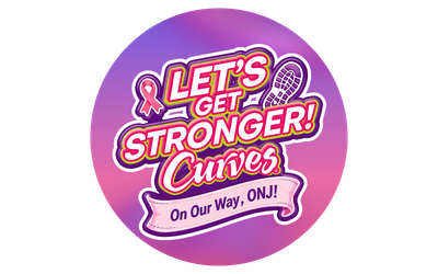 Circular graphic featuring the promotional slogan 